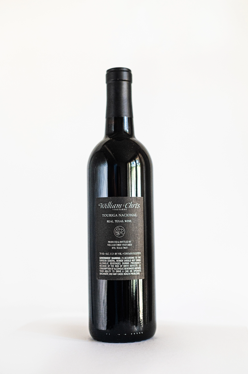 William Chris Vineyards – 2017 Touriga Nacional back label