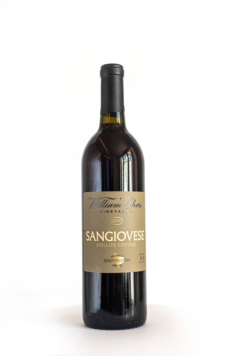 William Chris Vineyards – 2019 Sangiovese front label